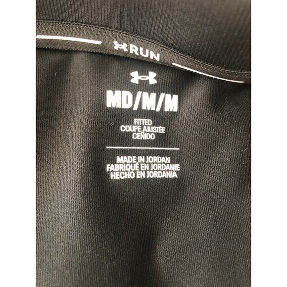 Womens Under Armour Run Pullover Jacket 1/4 Zip Fitted Black Medium MM - Picture 6 of 8